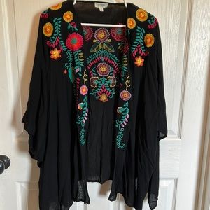 Lightweight embroidered top